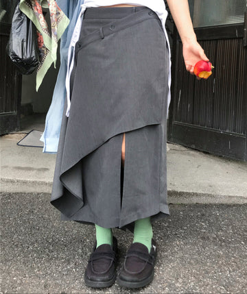 OVERLAY FOLD SKIRT